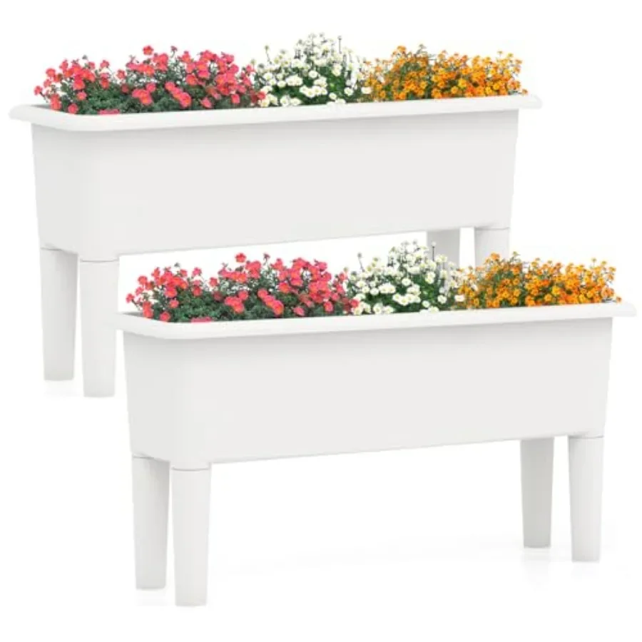 Self-Watering Planter - Conjunto de 2 canteiros elevados para